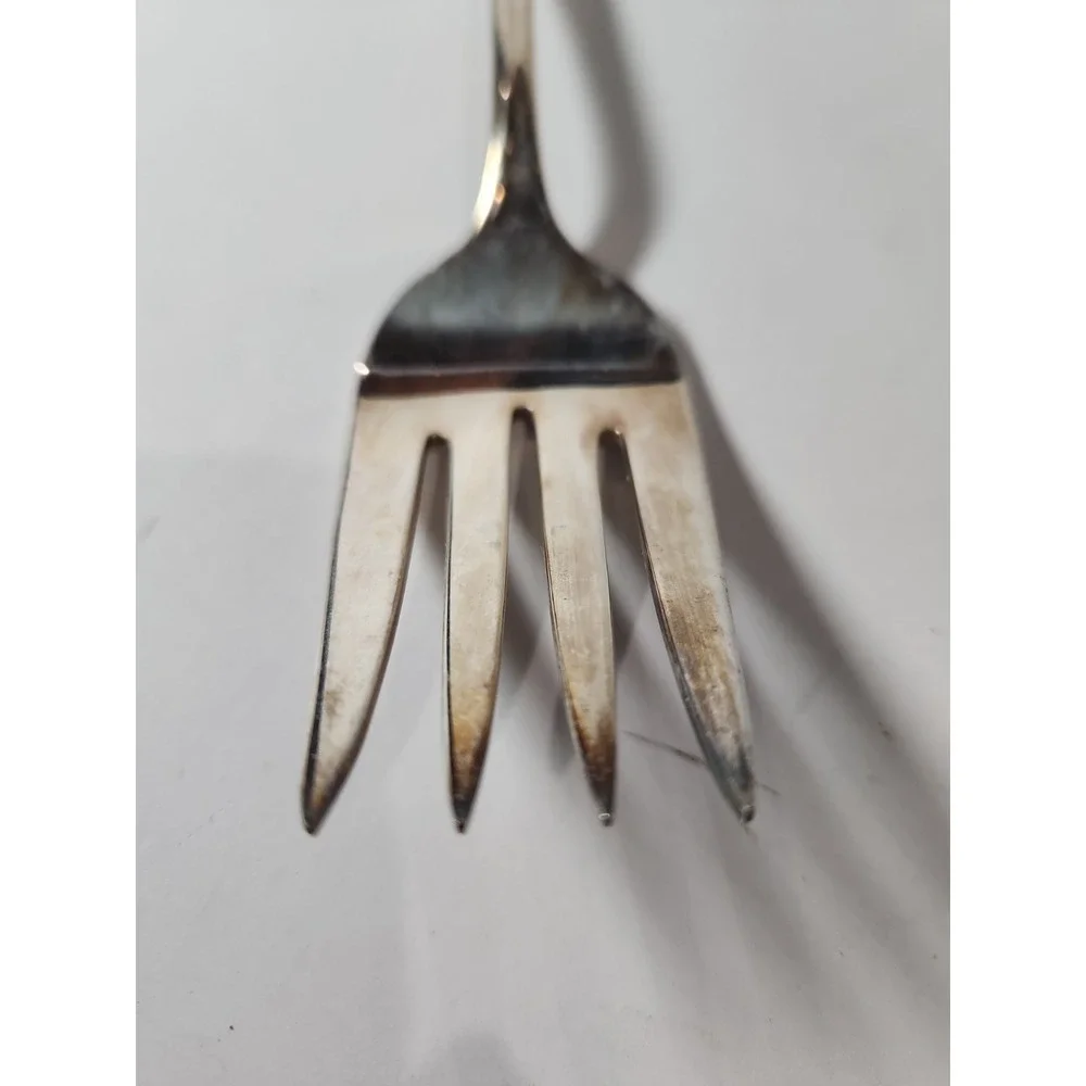 1847 Rogers Bros Daffodil Silverplate Serving Fork and Spoon Set IS